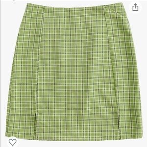 Green plaid skirt size M